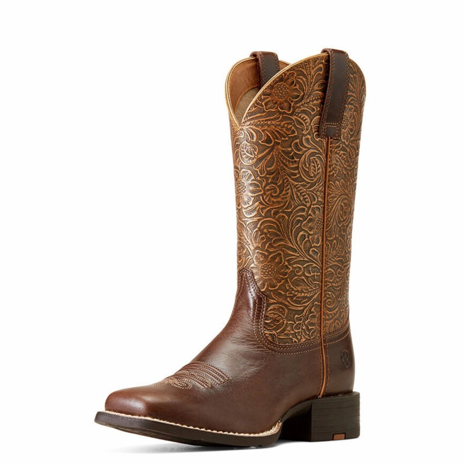 Boots & Shoes * | Ariat Women'S Round Up Square Toe Boots