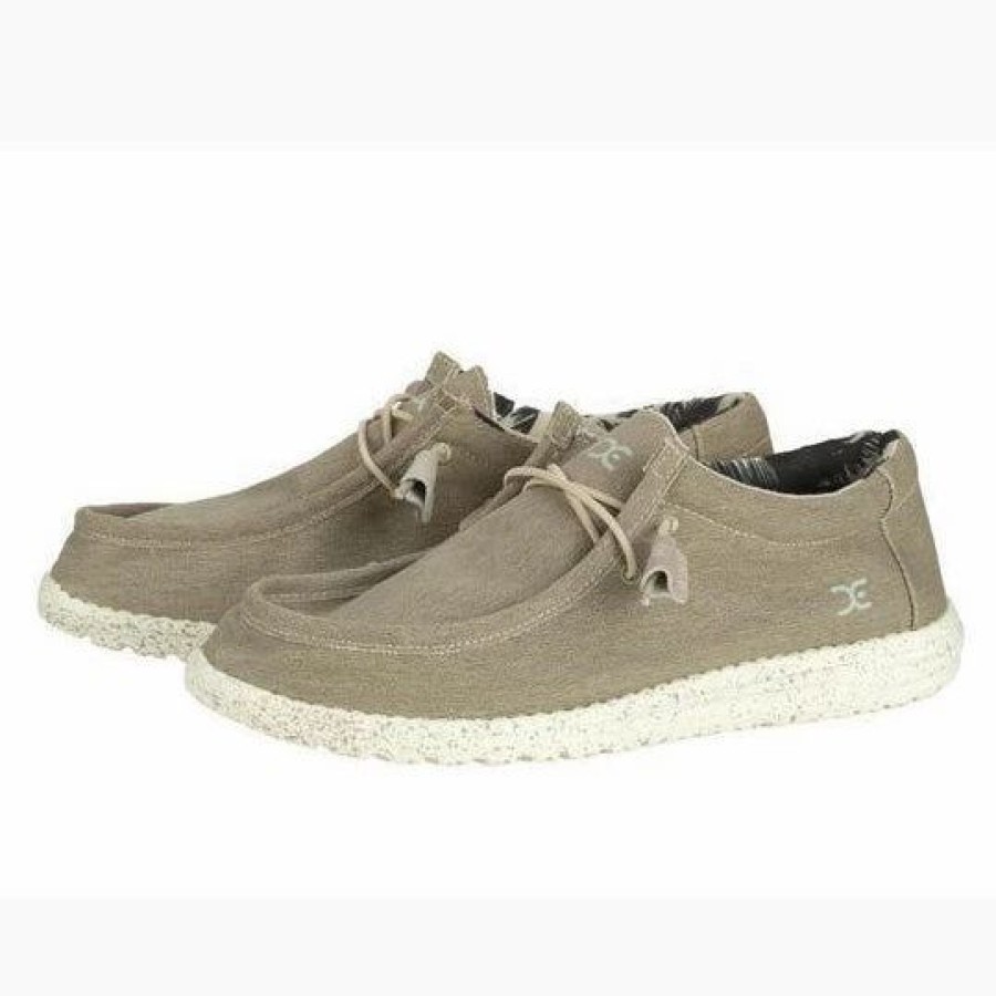 Boots & Shoes * | Heydude Hey Dude Men'S Beige Wally Stretch Casual