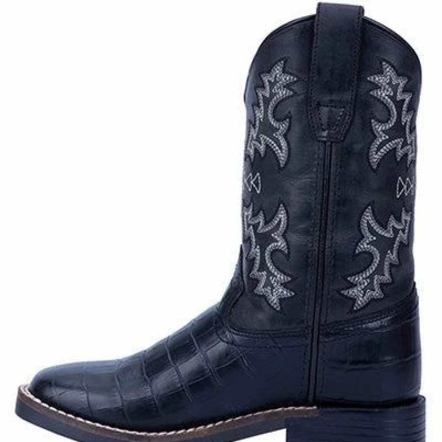 Boots & Shoes * | Dan Post Boot Company Dan Post Kid'S Black Gator Print Boots