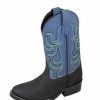 Boots & Shoes * | Smoky Mountain Boots Youth Black And Blue Monterey Round Toe Boot