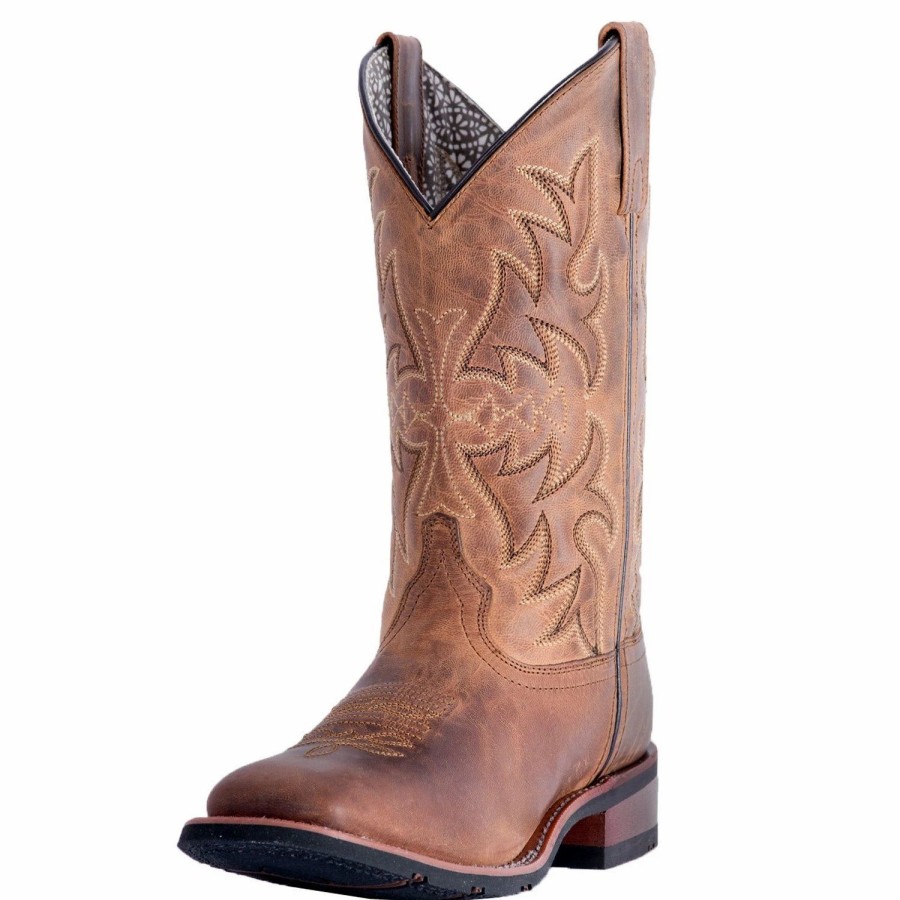 Boots & Shoes * | Laredo Women'S Tan Anita Square Toe Boot