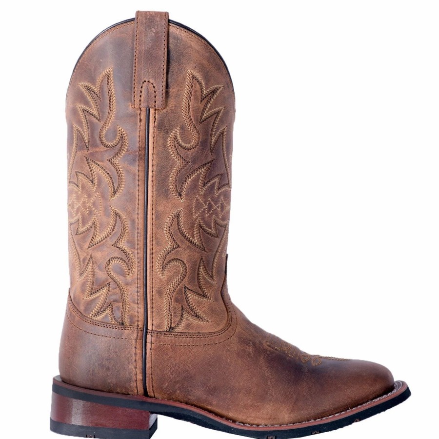 Boots & Shoes * | Laredo Women'S Tan Anita Square Toe Boot