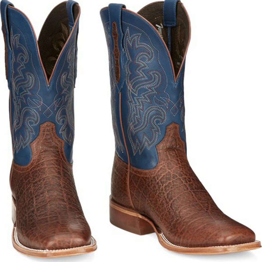 Boots & Shoes * | Tony Lama Company Tony Lama Men'S "Jinglebob" Cognac Safari Boots