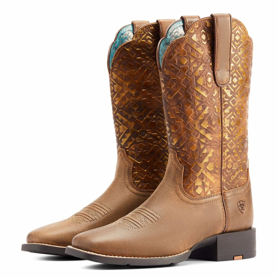 Boots & Shoes * | Ariat Women'S Round Up Western Boot