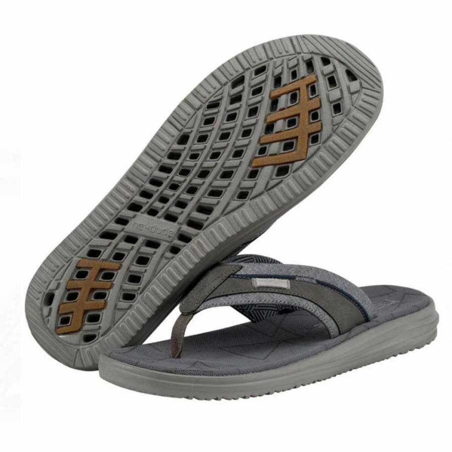 Boots & Shoes * | Heydude Hey Dude Sami Free Dark Grey Sandal