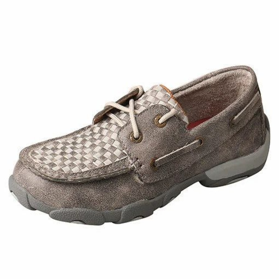 Boots & Shoes * | Twisted X Kid'S Grey Weave Moc