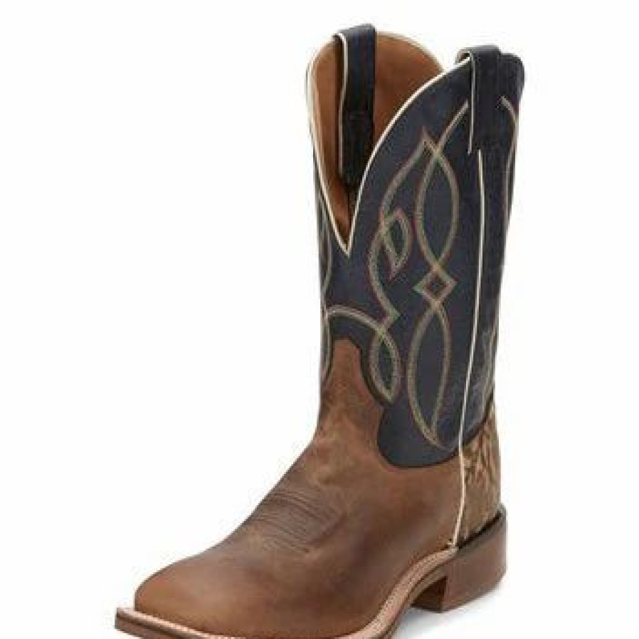 Boots & Shoes * | Tony Lama Boots Tony Lama Men'S Landgrab Tan Square Toe Boot