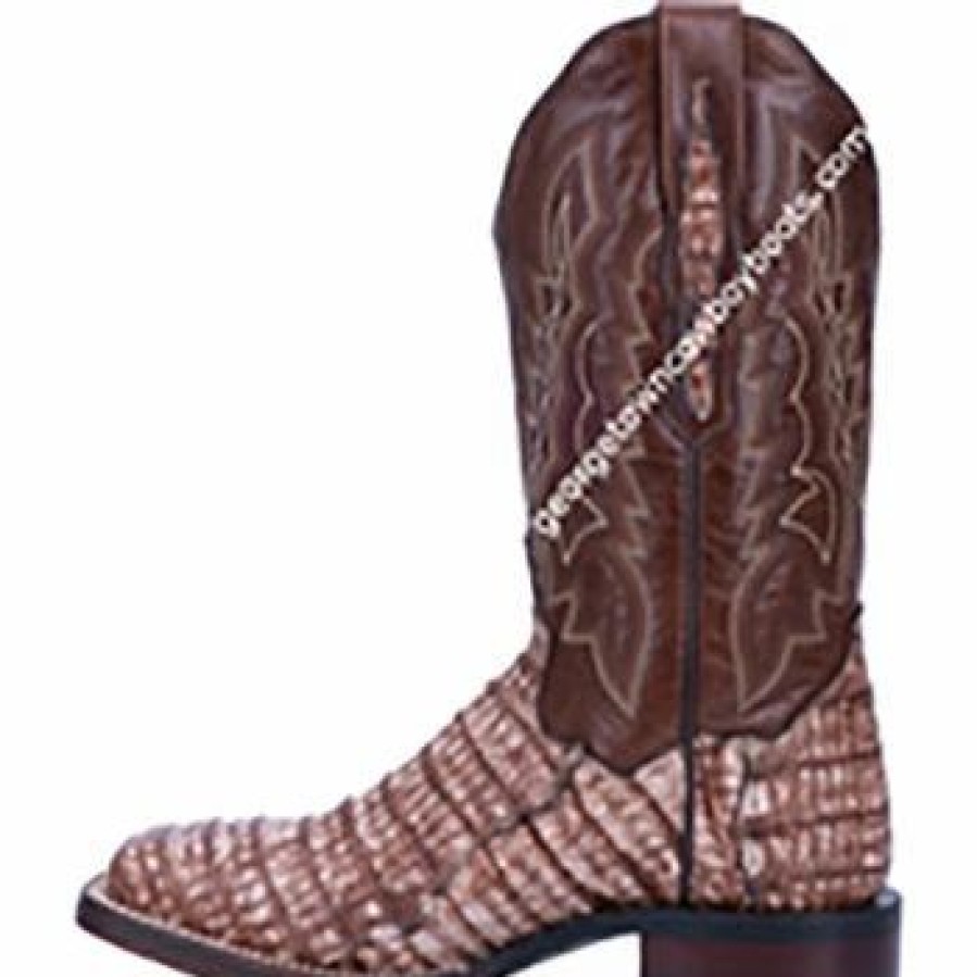 Boots & Shoes * | Dan Post Boot Company Dan Post Women'S Veronica Caiman Tan Cowgirl Boot