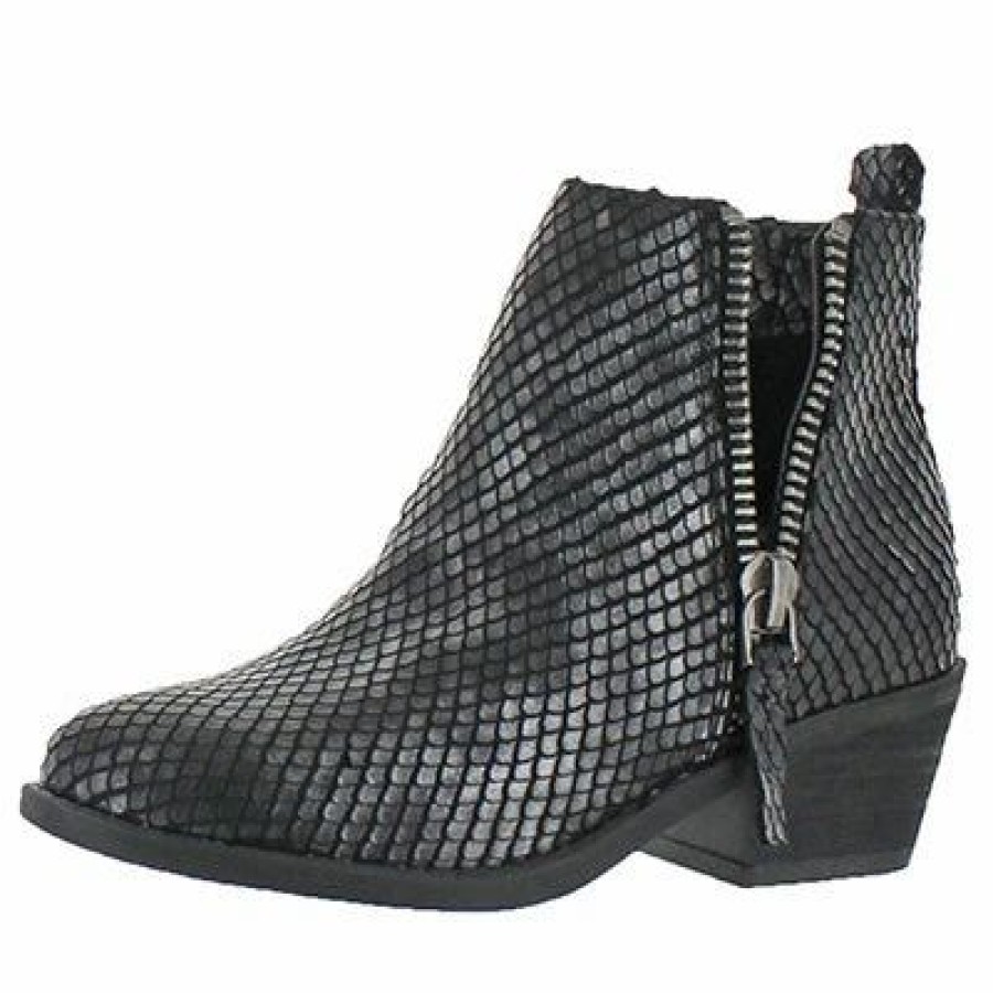 Boots & Shoes * | Gypsy Jazz Very G Women'S Black Snake Print Bootie