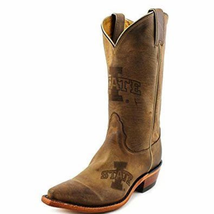 Boots & Shoes * | Nocona Boots Nocona Women'S Brown Branded Isu Snip Toe Boot