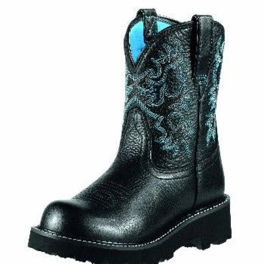 Boots & Shoes * | Ariat Black Round Toe Fatbaby