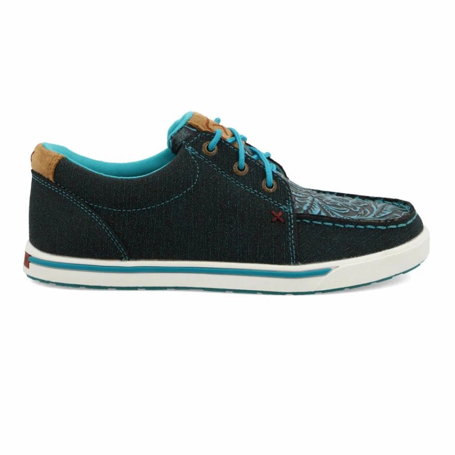 Boots & Shoes * | Twisted X Women'S Dark Teal Tooled Kicks