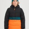 Boys * | O'Neill O'Riginals Anorak Jacket Black Out Colour Block