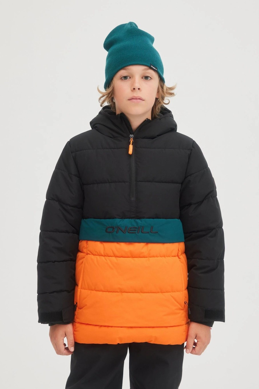 Boys * | O'Neill O'Riginals Anorak Jacket Black Out Colour Block