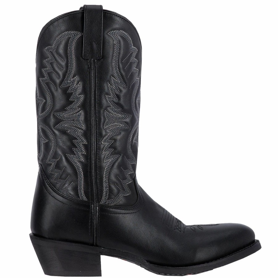 Boots & Shoes * | Laredo Men'S Black Birchwood Round Toe Boot