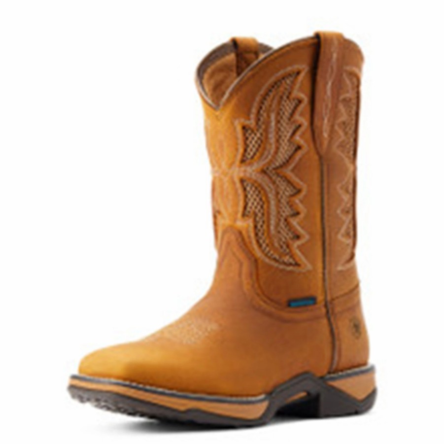 Boots & Shoes * | Ariat Women'S Unbridled Rancher H2O Oily Distressed Tan