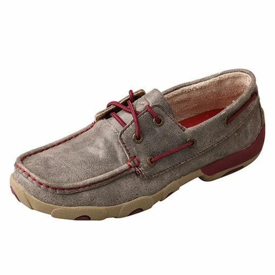 Boots & Shoes * | Twisted X Women'S Grey And Berry Moc