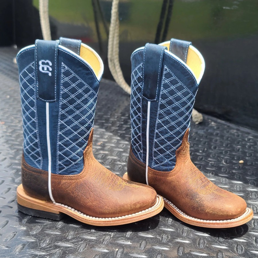 Boots & Shoes * | Anderson Bean Toast Bison & Navy Boots