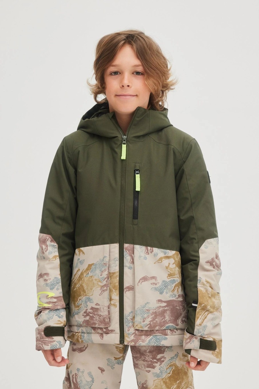 Boys * | O'Neill Texture Jacket Light Camo