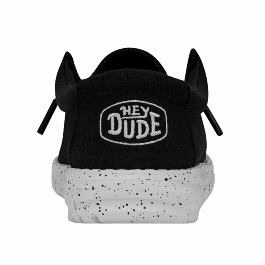 Boots & Shoes * | Heydude Hey Dude Wally Youth Slub Canvas Black