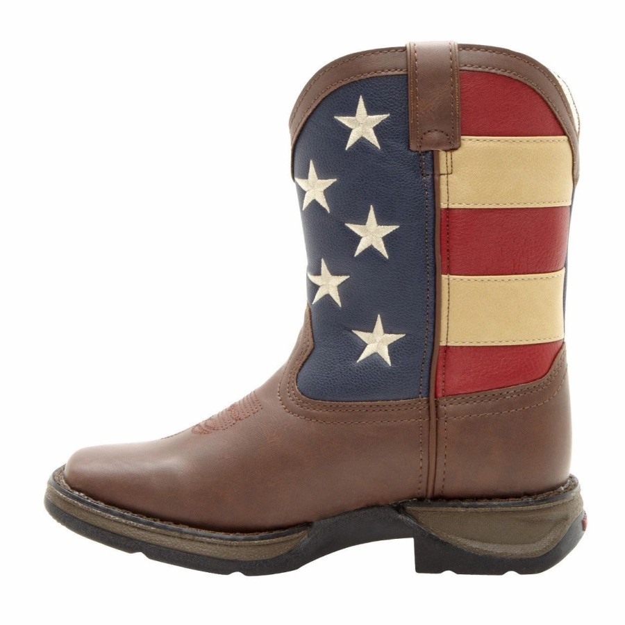 Boots & Shoes * | Durango Kid'S Patriotic Square Toe Boots