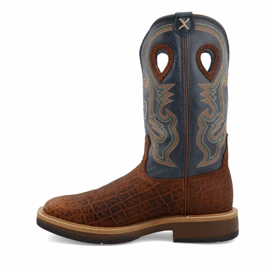 Boots & Shoes * | Twisted X 12 Horseman Distressed Saddle & Peacock Boots