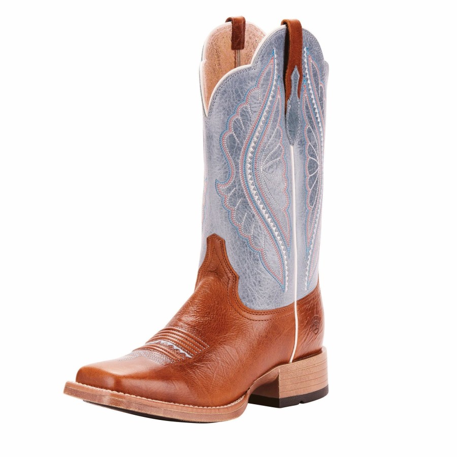 Boots & Shoes * | Ariat Women'S Blue Primetime Square Toe Boot