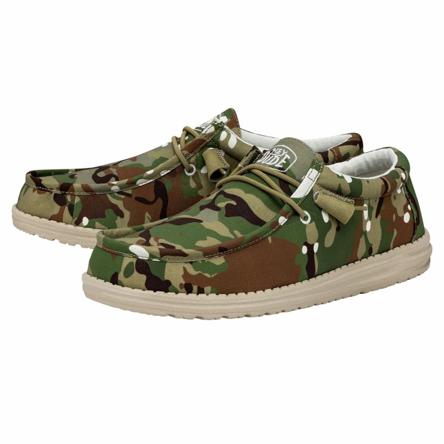 Boots & Shoes * | Heydude Hey Dude Men'S Wally Ripstop Multi Camo