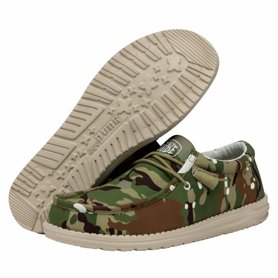 Boots & Shoes * | Heydude Hey Dude Men'S Wally Ripstop Multi Camo