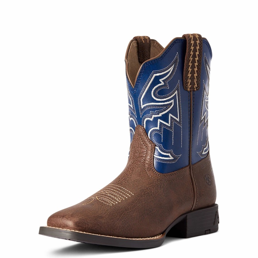 Boots & Shoes * | Ariat Kid'S Chocolate And Navy Sorting Pen Boots