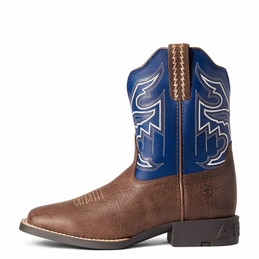 Boots & Shoes * | Ariat Kid'S Chocolate And Navy Sorting Pen Boots