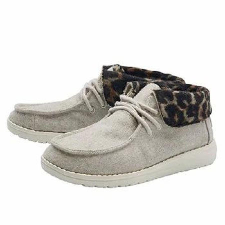 Boots & Shoes * | Heydude Hey Dude Cream Cheetah Britt