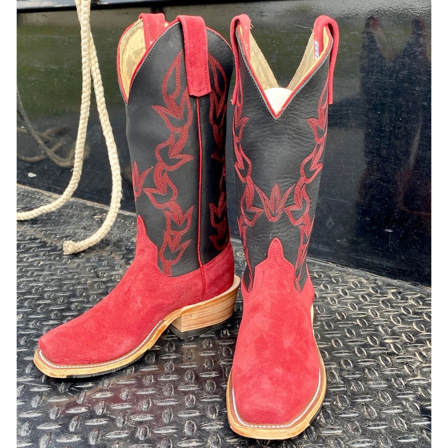 Boots & Shoes * | Anderson Bean Red Firebird Suede Boots