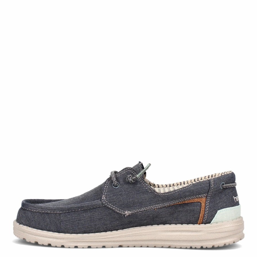 Boots & Shoes * | Heydude Hey Dude Welsh Chambray Sea Blue