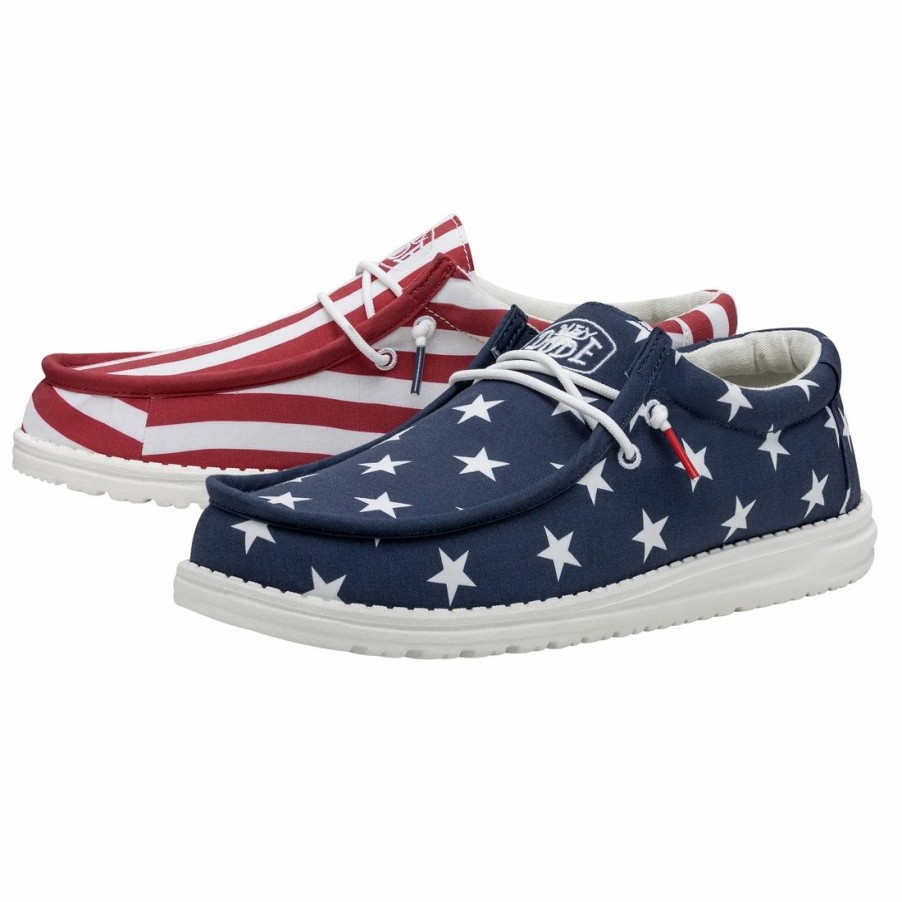 Boots & Shoes * | Heydude Hey Dude Wally Patriotic American Flag