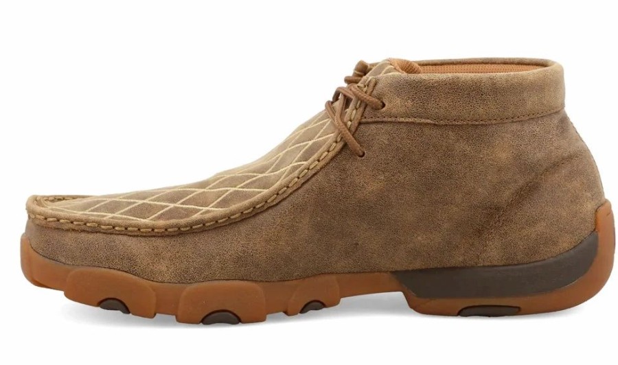 Boots & Shoes * | Twisted X Men'S Tan Crisscross/Diamond Pattern Driving Moc