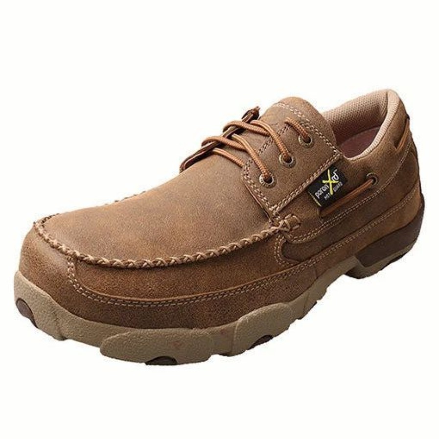 Boots & Shoes * | Twisted X Men'S Steel Toe Met Gaurd Boat Shoe