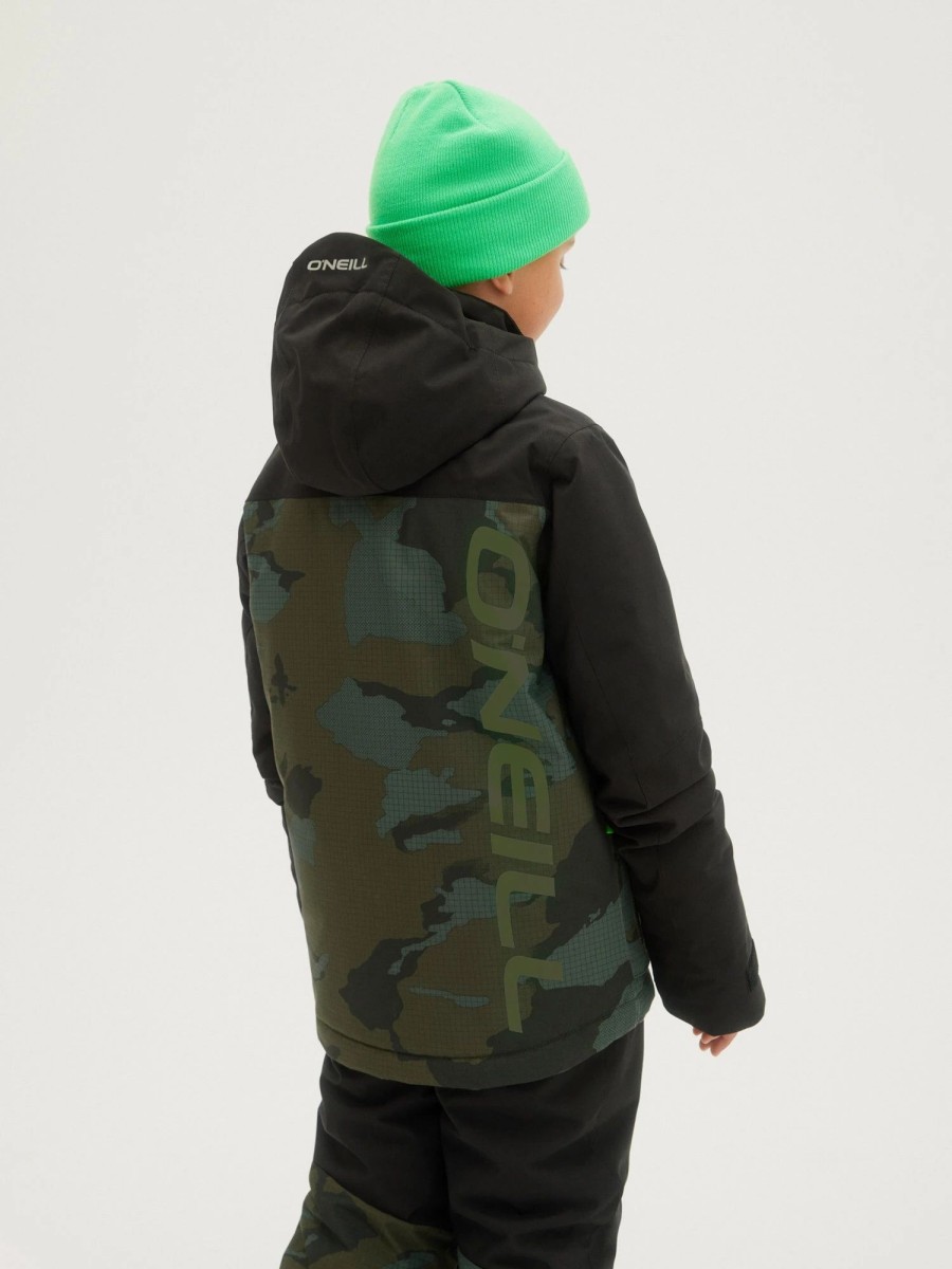 Boys * | O'Neill Boys Textured Jacket Black Print Camo