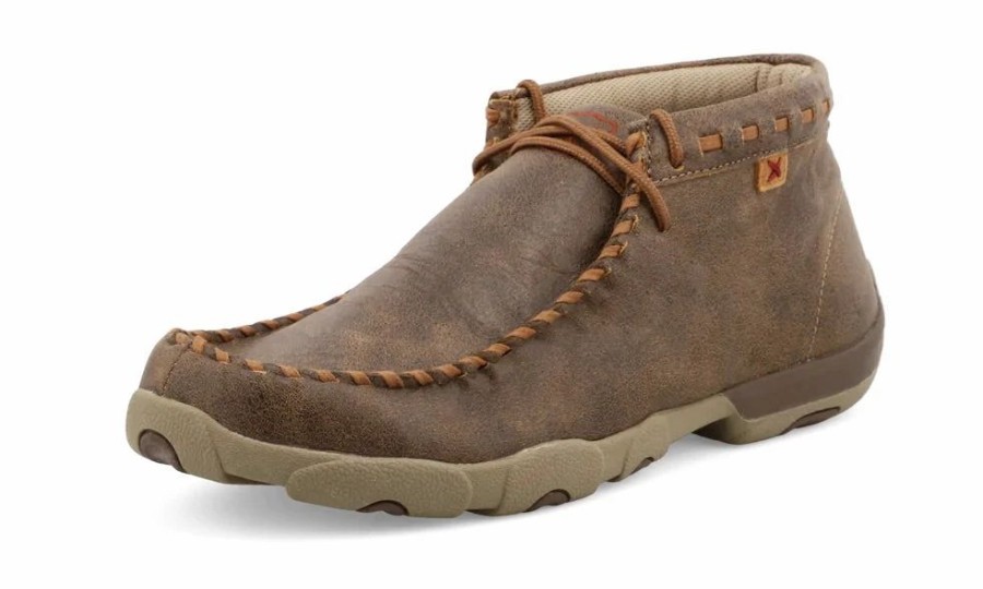 Boots & Shoes * | Twisted X Men'S Chukka Driving Moc Taupe Twist