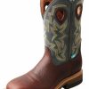 Boots & Shoes * | Twisted X Men'S Cognac Oiled Blue Alloy Square Toe Boot