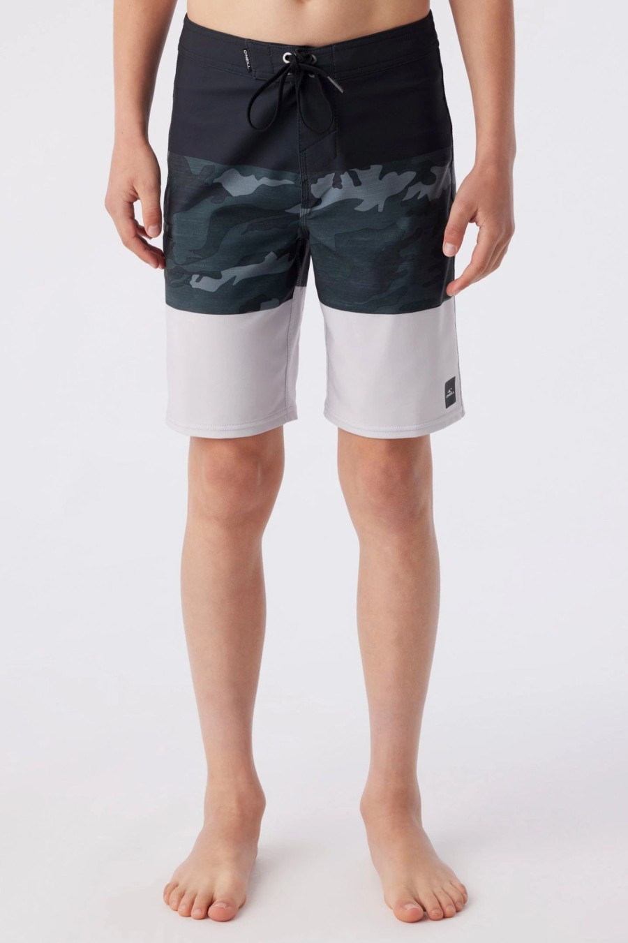 Boys * | O'Neill Hyperfreak Heat Block 17" Boardshort Black Camo