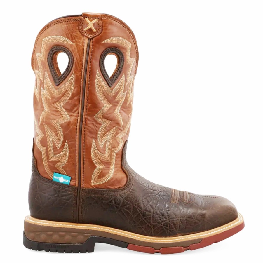 Boots & Shoes * | Twisted X Men'S Brown Alloy Pull-On Boot