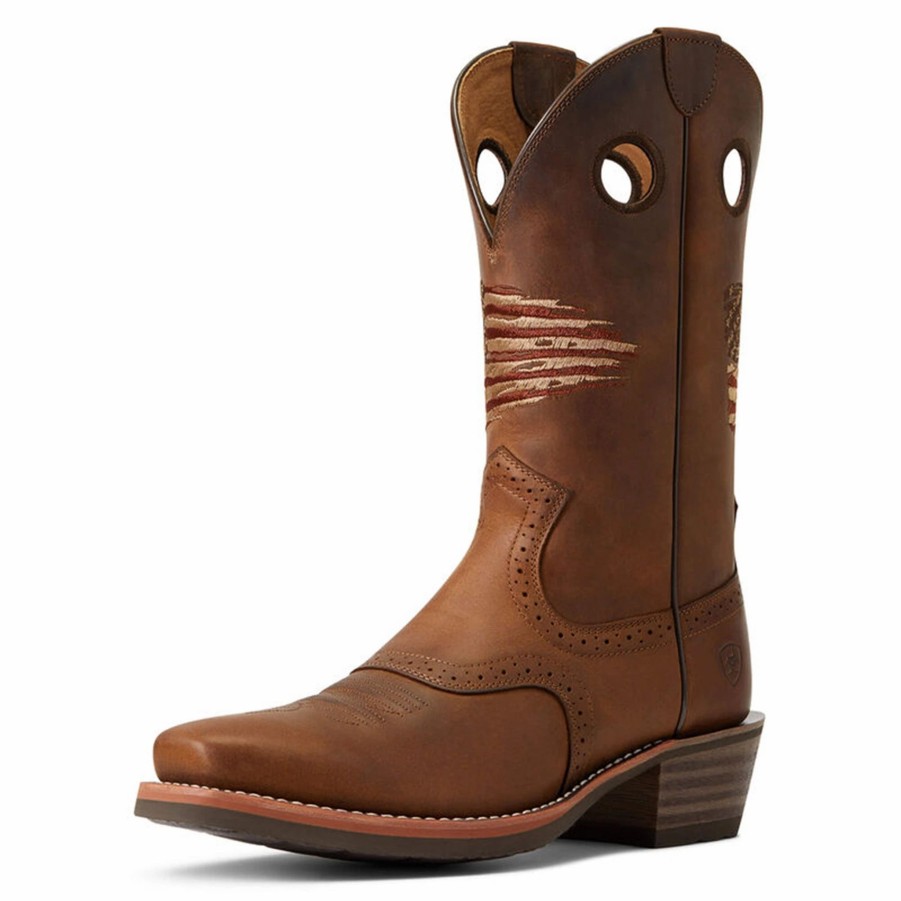 Boots & Shoes * | Ariat Men'S Rough Stock Patriot Boot