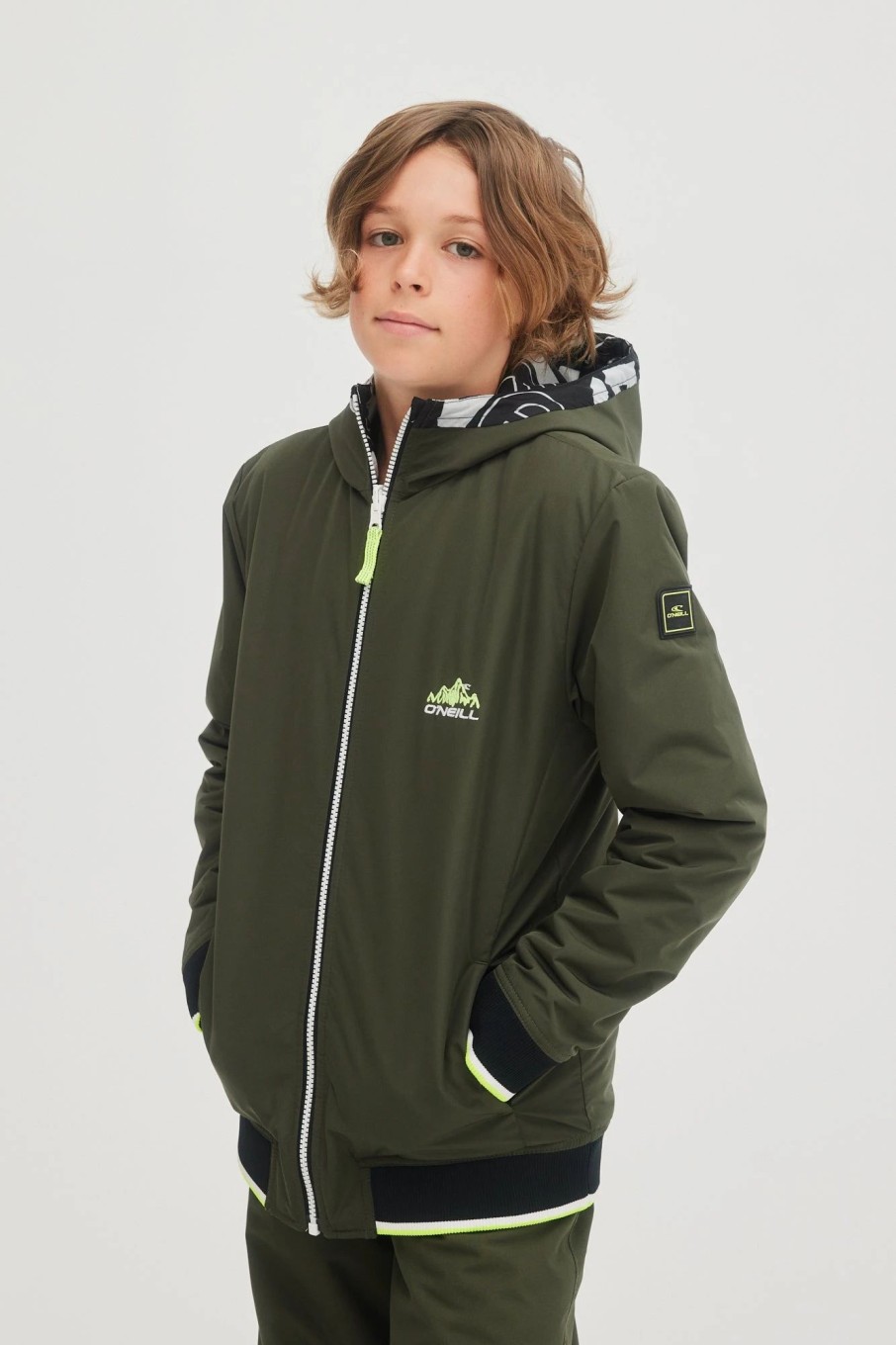 Boys * | O'Neill Reversible Jacket Forest Night