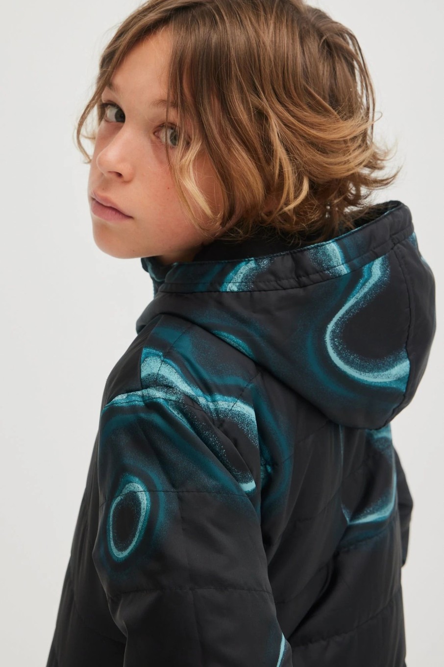 Boys * | O'Neill Reversible Jacket Black Out