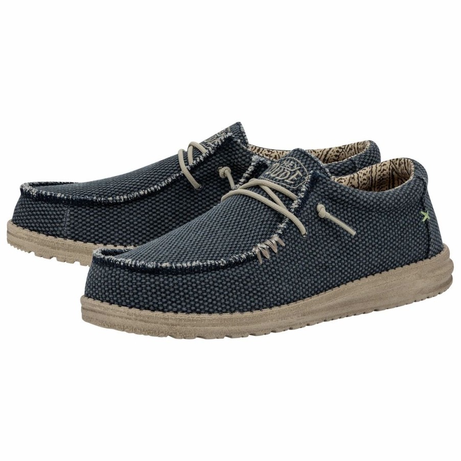 Boots & Shoes * | Heydude Hey Dude Men'S Wally Braided Blue Night