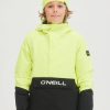 Boys * | O'Neill Anorak Jacket Pyranine Yellow Colour Block