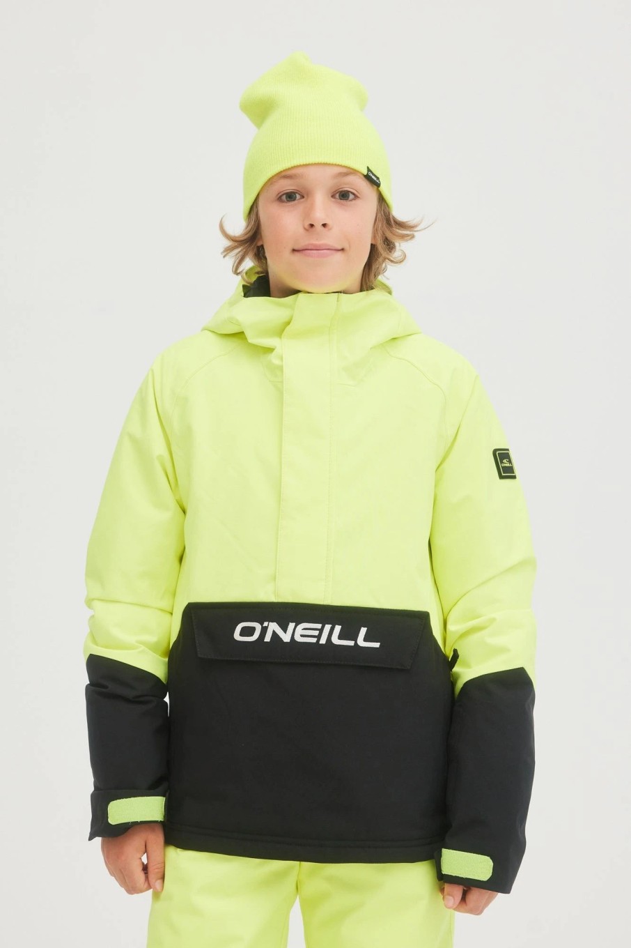 Boys * | O'Neill Anorak Jacket Pyranine Yellow Colour Block