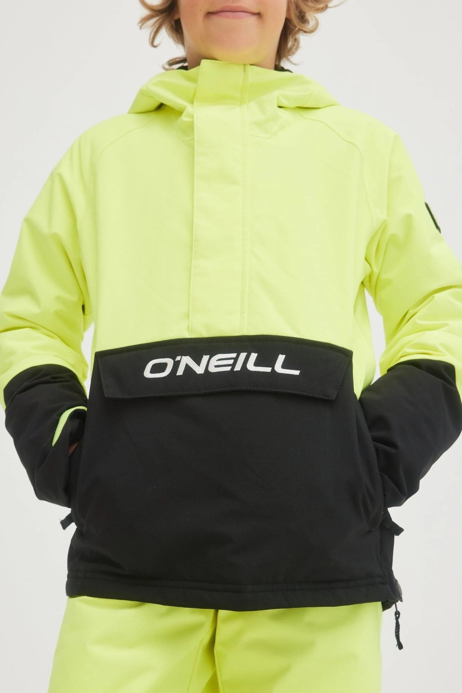 Boys * | O'Neill Anorak Jacket Pyranine Yellow Colour Block