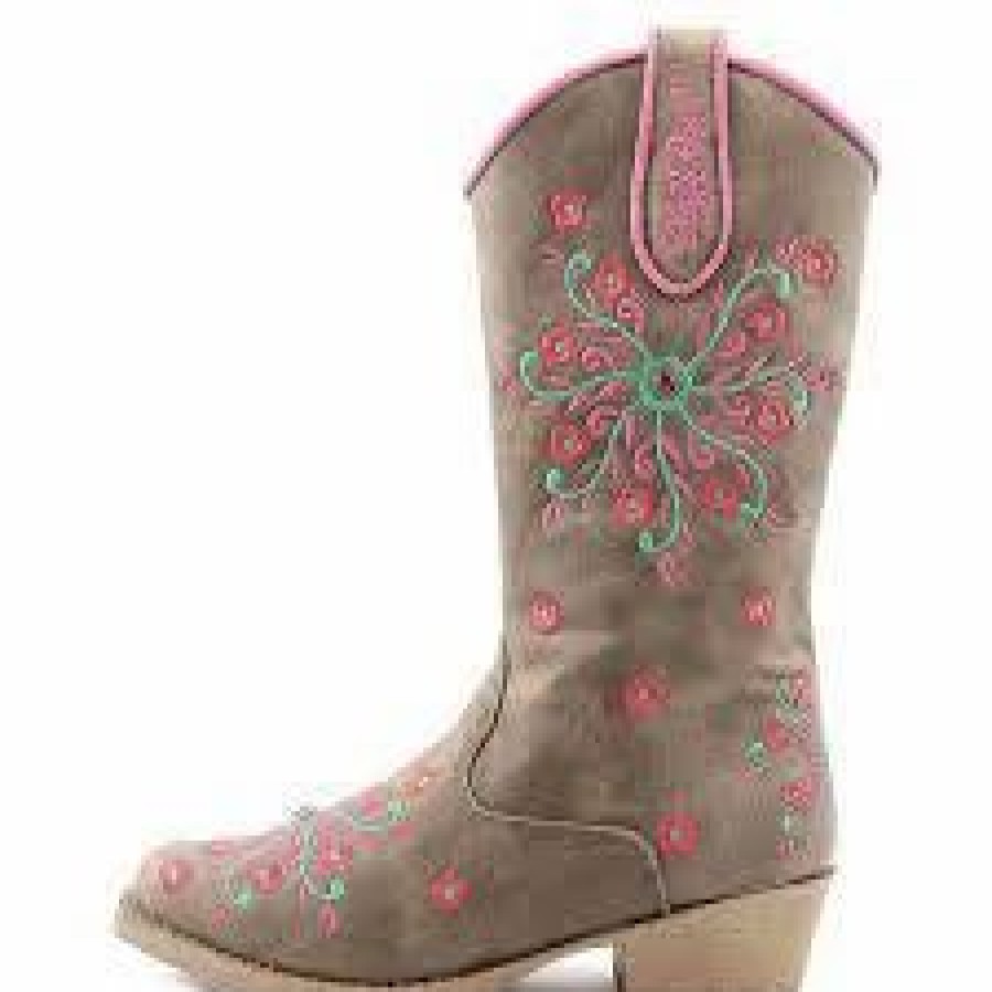 Boots & Shoes * | M&F Western Products, Inc Flower Swirl Square Toe Boot